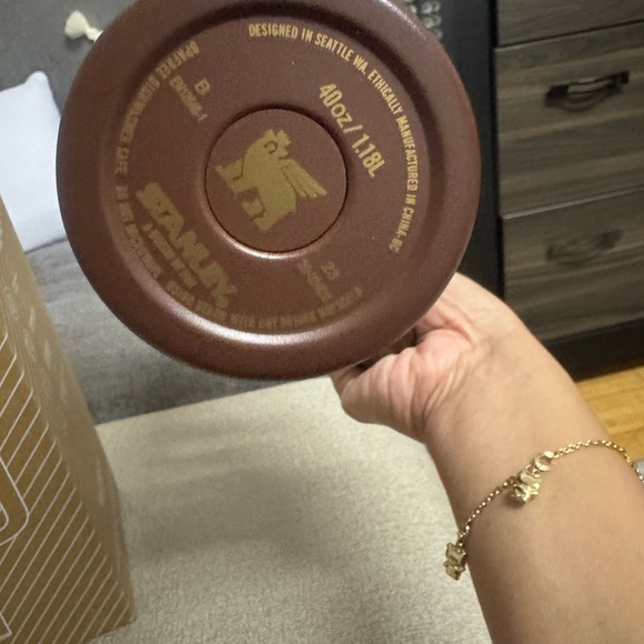 Stanley 40oz Tumbler in brown with Gold Accents. New. - Picture 4 of 7